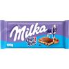 Milka Chips Ahoy, Tavoletta di Cioccolato al Latte Ripieno di Biscotti Chips Ahoy, Latte 100% Alpino, 100g