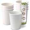 BIOZOYG 25x bicchierini caffè isotermici 300 ml / 12 oz, Ø 90 mm bianco - bicchieri carta a doppio strato e senza plastica - bicchierini caffe carta