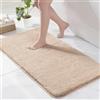Exclusivo Mezcla Tappeto da Bagno, 60 x 120 cm, Assorbente e Antiscivolo | Asciugatura rapida, Lavabile in lavatrice, Morbido, Confortevole, Doccia, Cucina, Soggiorno, Decorazione, Beige