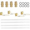 Generico Kit Lampada Ad Olio Per Bottiglie Di Vino Fai -da -te - Set Di Stoppini, Copertura Fiamma Vintage | Montaggio Di Riutilizzabile Con 4 Stoppini Per Illuminazione Esterna, Ambiente Del Patio, Fes