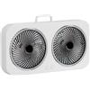 Ruileyou Ventilatore da scrivania a doppia testa, doppia testa, USB, 3 velocità, con supporto per telefono, moderno ventilatore portatile a doppia testa da scrivania per camera da letto, campeggio