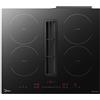Midea MIH742FY18K0 - Piano cottura a induzione autonomo con cappa integrata, 60 cm