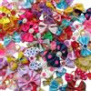 Chenkou Craft Chenkou, Fiocchetti per cani, da attaccare al pelo, con fascetta elastica e strass, per la cura del cane, colori misti, 20 pezzi