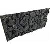 PLASTIKO - Acquario Sfondo 3D I 40x25 cm I Facile da Montare e Pulire I Non Richiede Colla I Sicuro per Gli Animali I Grigio con Un Disegno di Pietre di Fiume