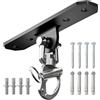 Yes4All Gancio per Montaggio A Soffitto A Parete Rotazione A 360 °, Appendini per Sacco da punzonatura Unisex Adulto, Nero, One Size