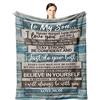 Wisegem Son Gifts from Mom - Coperta da 152,4 x 127 cm, regalo per figlio adulto, idee per compleanno e laurea