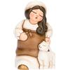 THUN - Donna in dolce attesa in ceramica Presepe Classico, Bianco - 5,0 X 4,6 X 8,0 CM H - Ceramica