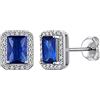 Suplight Orecchini Argento con Zirconia di Forma Cuore Orecchini Donna Argento 925 con Pietre Portafortuna 12 Mesi, Accessori Elegante con Confezione Regalo