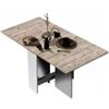 Tavolo pieghevole multiuso folding bianco e legno 150x80x75 cm