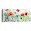 ARTTOR Quadri Moderni su Tela 120x50 cm Stampe da Parete Botanica Fiori - 3076 | Prato Foglia Quadro Decorativo Grande 1 pezzo Soggiorno Camera da Letto Arte da Parete Decorazione da Parete ARTTOR