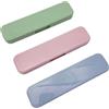 Zhcwldmi Set di 3 portaposate da viaggio, portaposate con coperchio e tasca per posate, astuccio portaposate e portaposate, cucchiaio da asporto, per campeggio, asilo e ufficio