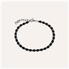 Stroili Bracciale Acciaio Onice 19+3cm
