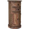 MASSIVMOEBEL24.DE COLONIALE MOBILI in Legno MASSELLO SHEESHAM OLEATO CASSETTIERA Ovale Palissandro Grigio Legno MASSELLO Mobili Robin #16