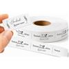 SVamevtu Etichette in Tessuto Personalizzate per Abbigliamento 100% Cotone da Cucire | Etichette Lavabili Personalizzate da Cucire con Nome Logo e Testo per Articoli Fatti a Mano da 50 a 500 pezzi