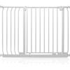 Safetots Cancelletto di Sicurezza Elite, 98cm - 107cm, Bianco Opaco, Cancelletto di Sicurezza a Pressione per Scale, Cancelletto per Bambini per Porte, Barriera di Sicurezza, Installazione Facile