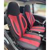 BREMER SITZBEZÜGE Coprisedili per Smart fortwo 451 anno 2007-14 in nero/rosso vino SMD505