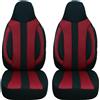 BREMER SITZBEZÜGE Coprisedili per Citroen C4 Grand Picasso dal 2013 in nero/rosso vino MD505