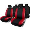 +PWR Car Parts PLUS POWER MARANELLO Set di coprisedili nero e rosso