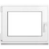 Framex Finestra in PVC 70x50 cm Bianco Anta-Ribalta DIN Sinistra Doppio | Doppio Vetro 32 mm, Larghezza x Altezza: 700 x 500 mm, per Cantina, Garage, Casetta da Giardino e Ripostiglio