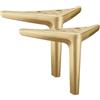 ETOPARS Sostituzione dei piedi del triangolo del metallo delle gambe della mobilia per Cabinet Dresser Sofa Chair Workbench,Pack di 2(Oro spazzolato,12cm)