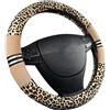 Mayco Bell Leopardo morbido Auto Caldo Coprivolante freno a mano peluche per donna in inverno (giallo)