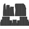 Gledring Tappetini in Gomma Compatibile con Citroën Berlingo Multispace/Opel Combo Tour (MPV) / Peugeot Rifter/Toyota Proace City 9/2019- (Sedili fissi) (Profilo T 5-Parti + Clip di Montaggio Ovale)