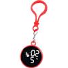 TERNCOEW Orologio digitale a LED per portachiavi, elettronico, da appendere, con moschettone, orologio sportivo da tasca