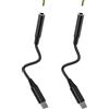 Kefiany Adattatore USB C a 3,5 mm (2 pezzi), cavo DAC stereo, microfono, connettore splitter TypeC, jack cuffie, compatibile con Samsung e Apple iPhone15