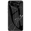 MadBee Cover per Samsung Galaxy J6 Plus [con Pellicola Proteggi Schermo],Custodia Protettiva in Vetro Temperato 9H [Motivo in Marmo] + Cornice Paraurti in Silicone Morbido Cover Case (Marmo#4)