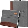 FINTIE Custodia per Microsoft Surface Pro 7+/7/6/5/4/3 12.3 Pollici | [Multi-angli] Portfolio Business Cover con Tasca, Compatibile con Tastiera Type, Grigio/Marrone