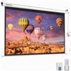MageScreen Schermo motorizzato da 84 pollici 16:9 su entrambi i lati | Schermo di proiezione elettrico retrattile con telecomando, montaggio a parete e soffitto, 4K HD 3D, per la casa