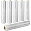 Waytex Set di 6 pellicole estensibili trasparenti di imballaggio larghezza 40 cm, per pallet e pacchi, rotolo da 150 a 200 m, 23 micron, pellicola di plastica autoadesiva, protezione per traslochi, cartoni e
