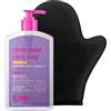 b.tan Dark Clear Self Tanning Gel with Mitt Kit | Glow Your Own Way Next Level Bundle - Quick Express Tanner Insanely Dark Gel for Face and Body with Applicator, Transfer-Proof, 16 Fl Oz