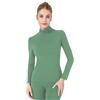 Liang Rou Mock Turtle Neck Ultra Sottile Manica Lunga Termica Baselayer Top Collo Alto da Donna