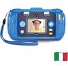 VTech KidiZoom Fun FX Fotocamera Bambini Blu Italiano 3-10 Anni | Fotocamera Bambini, Ghiera con 40+ Effetti, Rilevamento del Volto, Schermo 2, 4'', Zoom 4x, Lingua Italiana, Batterie Incluse