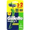 Gillette Sensor3+ Sensitive - Rasoio Uomo 1 Manico + 5 Lamette