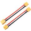 Lyeteung 2 Pezzi XT60 Cavo di Prolunga, XT60 Maschio a Femmina Battery Connettore con Cavo di Silicone 100mm 14 AWG, per Batteria Lipo, Giallo