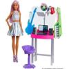 Barbie Carriere, Playset Arredamenti Studio di Registrazione con Accessori, Giocattolo per Bambini 3+ Anni,GJL67