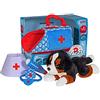 Gipsy Toys-Yago Mon chiot en Peluche à soigner avec 4 accessoires inclus, jouet vétérinaire dès 18 Mois Cane, Multicolore, 056074