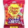 Chupa Chups Best of Lecca-lecca-lecca contiene 10 lollis nei 4 gusti di cola, fragole, mela, crema di fragole, adatto per compleanno, 10 x 12 g