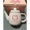 Hello Kitty Teiera smaltata rosa Hello Kitty 1999 in ceramica con scatola originale