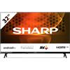 Sharp 32FH6EA 32 LED Smart TV Frameless HD Ready Android 11 DVB T2/S2 Wi Fi