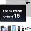Crelander Tablet Android 15 da 10,1 pollici tablet Android da 12 GB 128 GB