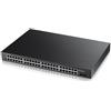 ZYXEL SWITCH MANAGED 48 PORTE GIGABIT, 2XSFP, SSENZA VENTOLE, DESKTOP/RACK