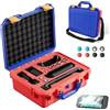 TanReginal Custodia rigida per Nintendo Switch 2 (2025), custodia protettiva portatile Switch 2 per console Nintendo Switch 2 e accessori, tutto in un posto, classico rosso-blu, struttura interna compatta»