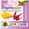 Folia Pieghevole Foglie Origami 80 G/mq, 96 Fogli Assortiti in 12 Colori, 10 x 10 cm
