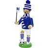 Dekohelden24 Babbo Natale come calciatore con vestito blu/bianco, circa 20 cm