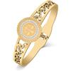 YAYAKO Bracciali Zodiacali in Oro 18K Bangle in Acciaio Inox Segni Dello Zodiaco Bracciale per Donna Ragazze Regali Bestie