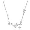 Friggem 12 Costellazione dello zodiaco Collana in argento sterling 925, Astrologia 12 Costellazione del pendente Oroscopo Segno Astrologia Zodiaco CZ Stella Collana Gioielli Regali di compleanno per le donne