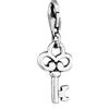 NKlaus Ciondolo a forma di chiave in argento 925 antico 15x10mm Amuleto Talismano 15176